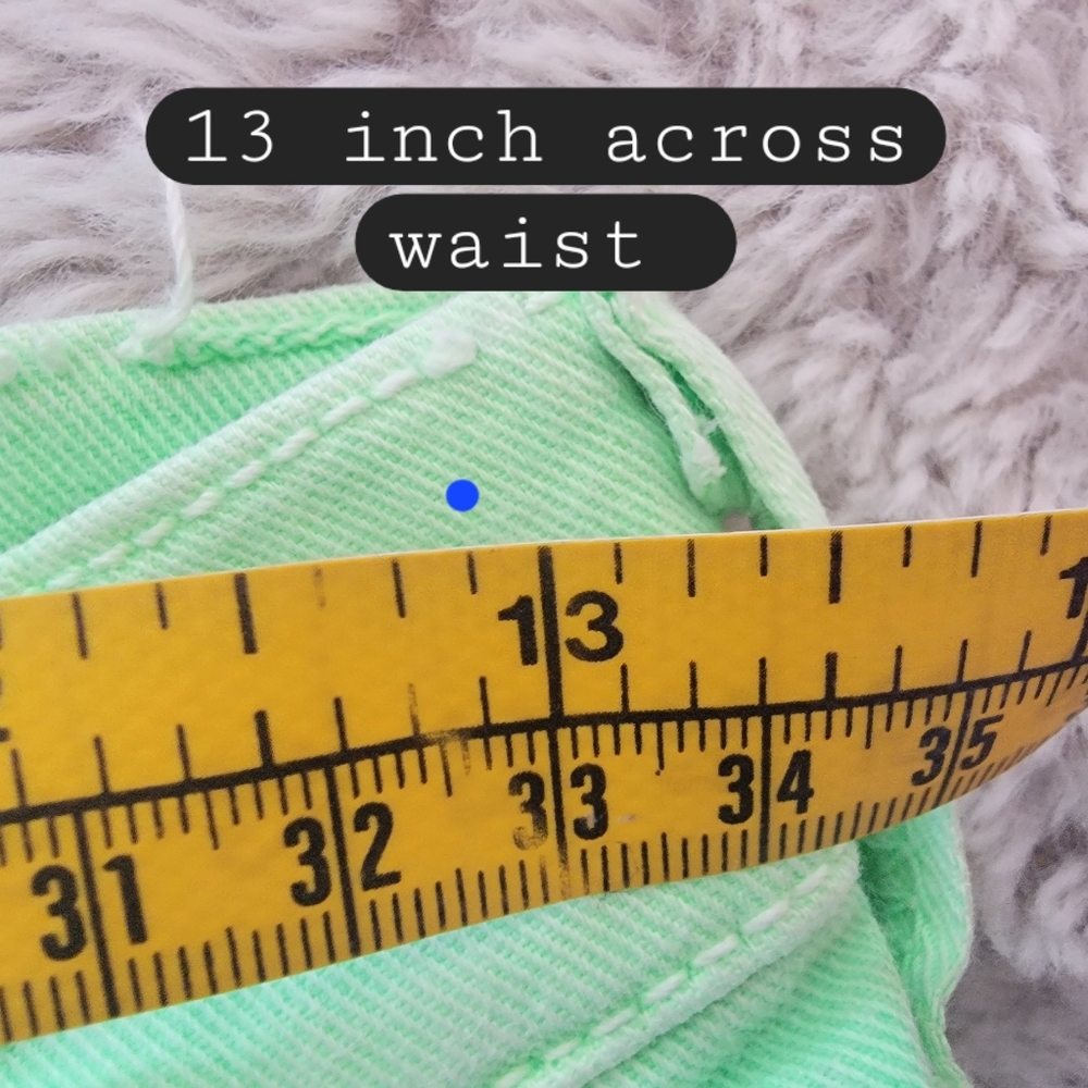 7 For All Mankind Skinny Cropped Jeans Lime Green size 26 - Picture 11 of 11